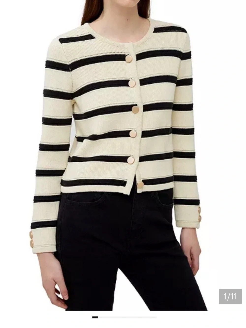 French Connection Striped Cardigan
